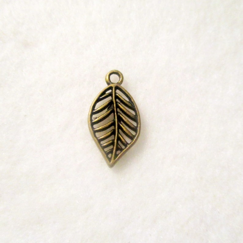 19x10 Leaf Charms Charms 20 Leaf Antique Bronze Filigree Charms Jewelry Making Supplies G1507
