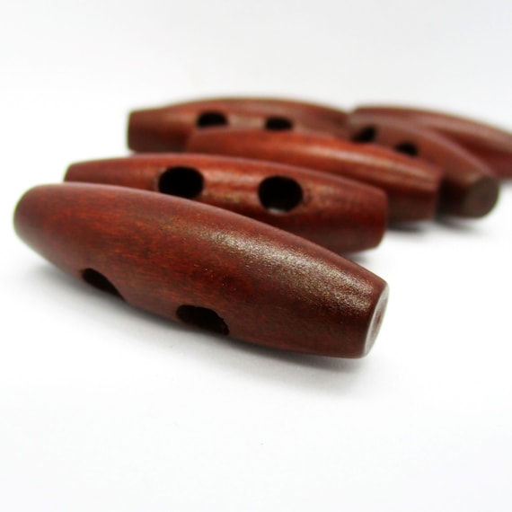 Olive Wood Toggle Buttons for Coats 