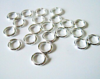 300 Silver Plated Open Jump Rings, 6mm, Thickness 1mm, Jewelry Making Supplies, Jump Rings  1341