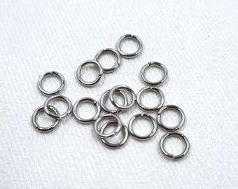 Stainless Steel 5mm Open Jump Rings, Pack of 100 Jump Rings, Thickness .8mm, Jewelry Making Supplies,    G1370