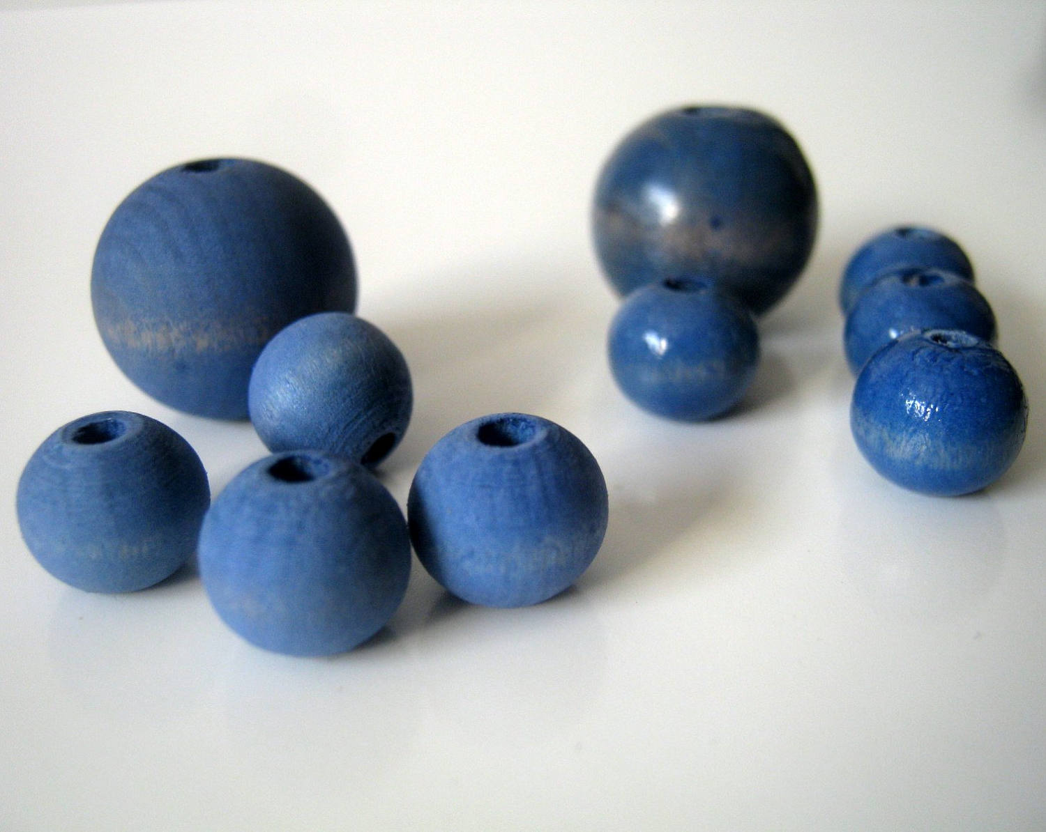 Light Royal Blue Hand Dyed Wood Beads Jewelry Supplies Etsy