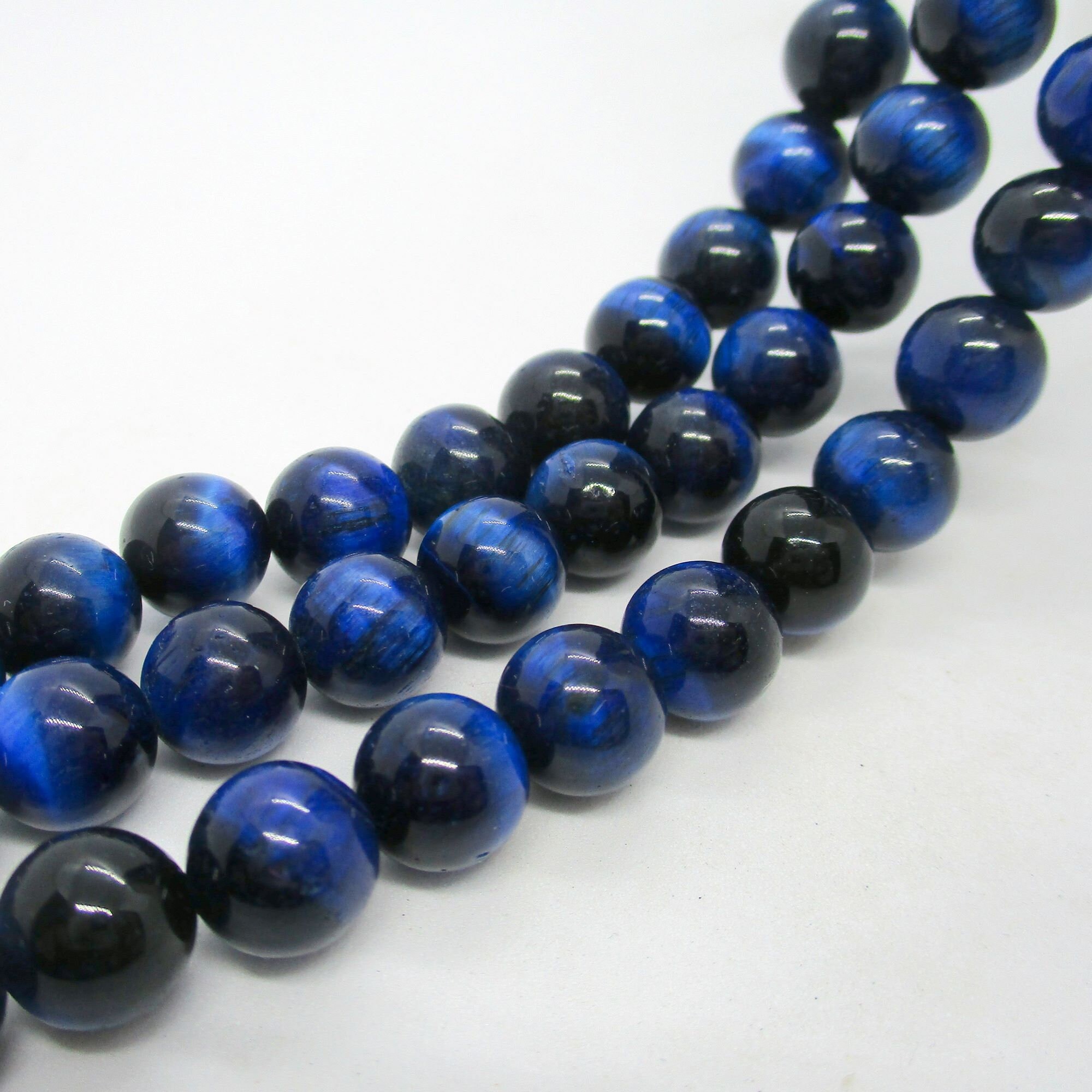 Royal Blue Tiger Eye 8mm Beads Gemstone Beads 15.5in Strand | Etsy