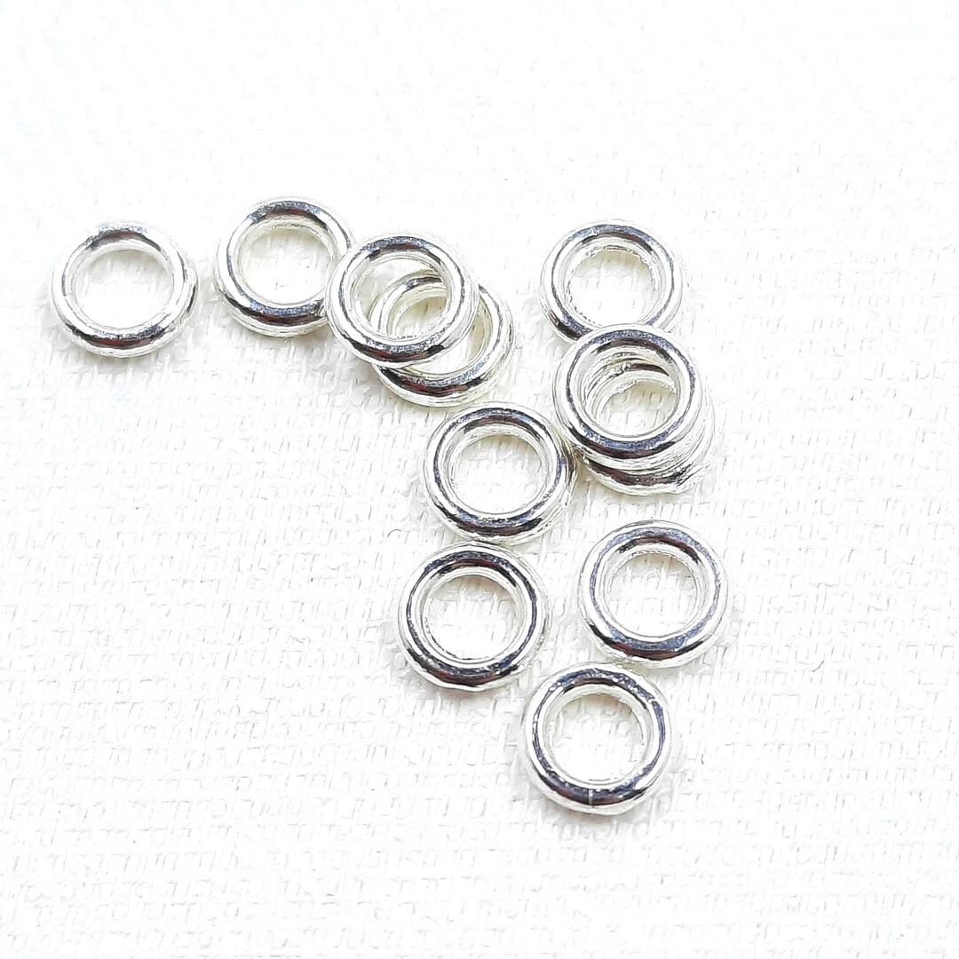 Silver Plated Solder Closed 4mm Jump Rings, Pack of 100 Jump Rings, 20