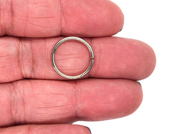 14mm Stainless Steel Open Jump Rings, 1.2mm Thickness, Pack of 25, Jewelry Making Supplies  G1963