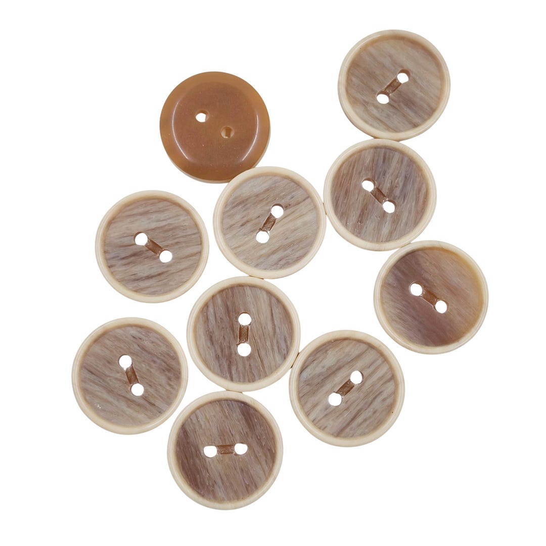 Beige Resin Buttons, 20mm, Set of 10 - Etsy