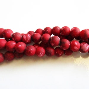40 Red Marble Glass Beads, 8mm, Jewelry Making Supplies, Red Beads, Beads   8mmBox2B