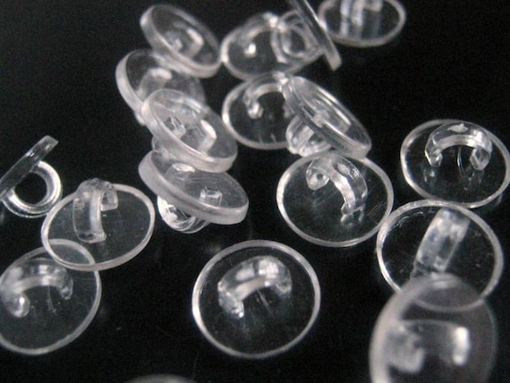 Shank Buttons G1492 Sewing Buttons 20 Clear Transparent Shank Buttons 10mm