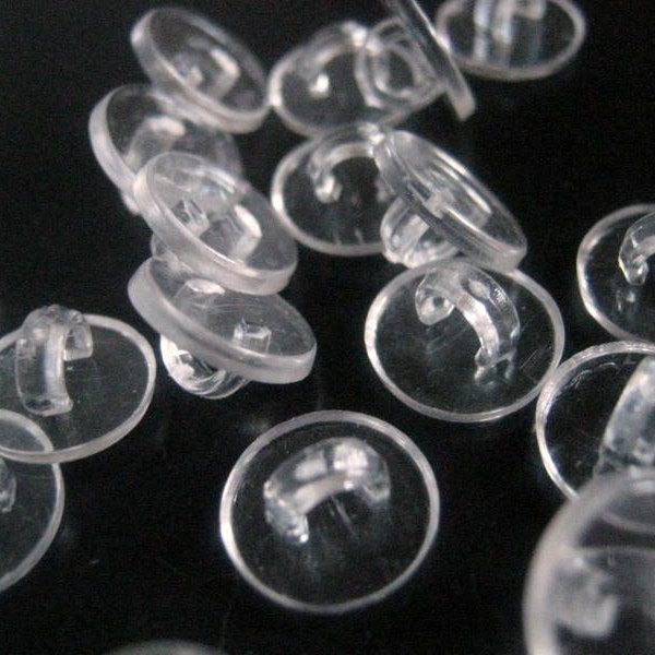 Clear Transparent Shank Plastic Buttons, Pack of 20/50, 10mm Shank Buttons, Buttons  G1492