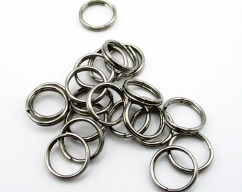 55 Stainless Steel Double Split Jump Rings, 8 mm, Thickness 1.4mm, Jewelry Making Supplies, Jump Rings