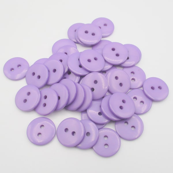 Purple 15mm Resin Buttons, 15mm Buttons, Two Hole Buttons   (Box3B)