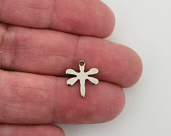 Tiny Dragonfly Stainless Steel Charms, Pack of 10, 11x10mm, Jewelry Making Supplies