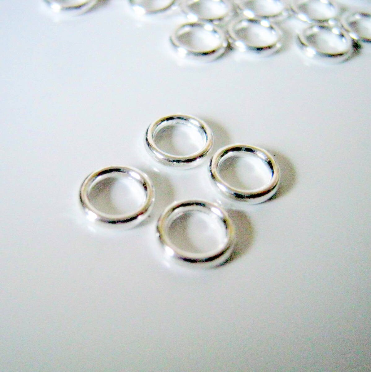 100 Silver Plated Soldered 6mm Jump Rings 1.3mm Thickness Etsy