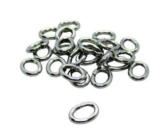 Oval Stainless Steel Jump Rings, Pack of 40 or 100, 6.5x5mm Oval Jump Rings  G1816