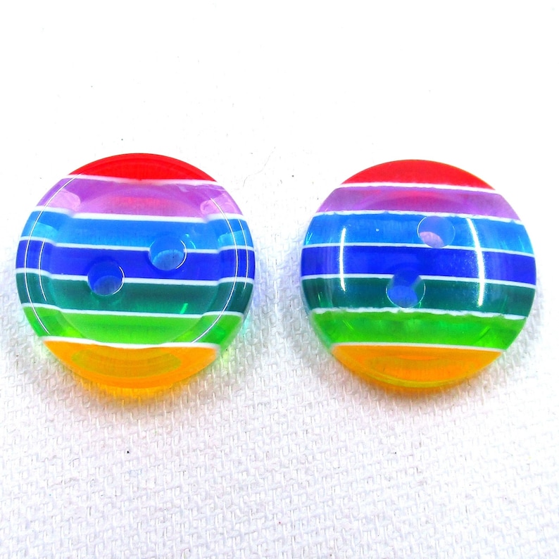 Stripe Acrylic Buttons, Pack of 30, 12mm Two Hole Buttons, Craft ...