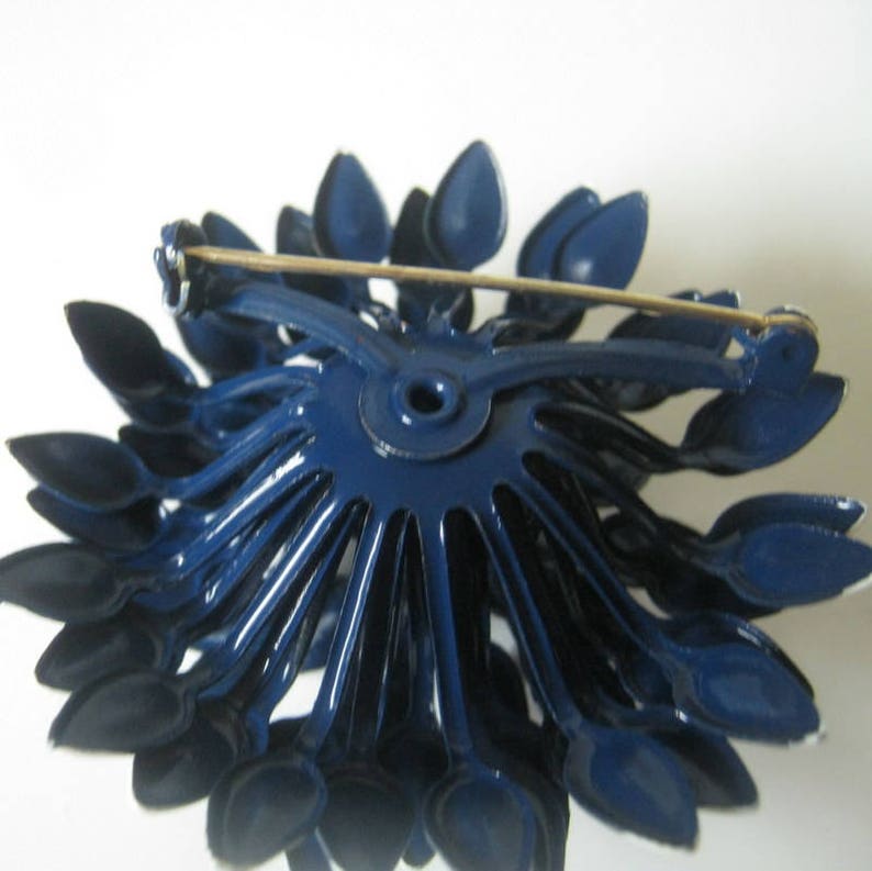Blue Brooch Vintage Painted Blue and White Pinecone Brooch Gift for Her