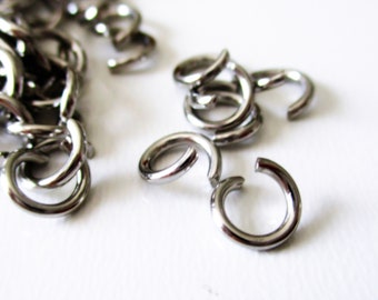 100 Stainless Steel 6mm Jump Rings, 1mm Thickness, Jewelry Findings, Jump Rings, Jewelry Supplies  G1755
