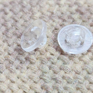 Clear Transparent Shank Plastic Buttons, Pack of 20/50, 10mm Shank Buttons, Buttons  G1492