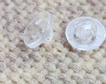 Clear Transparent Shank Plastic Buttons, Pack of 20/50, 10mm Shank Buttons, Buttons  G1492