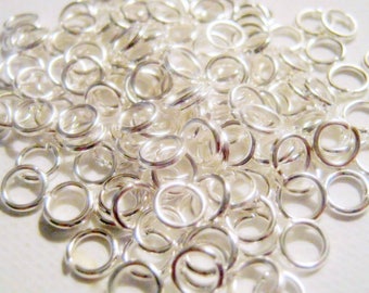 200 Silver Plated Open Jump Rings, 5mm, 21 Gauge, Jewelry Making Supplies, Jump Rings