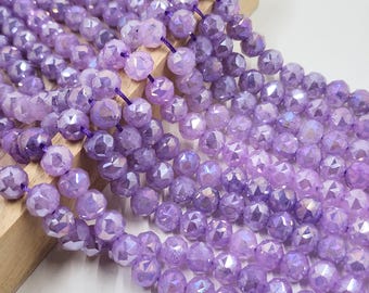Purple Gradient Facet Beads Glass Beads, 8mm, Jewelry Making Supplies     8mmBoxB1