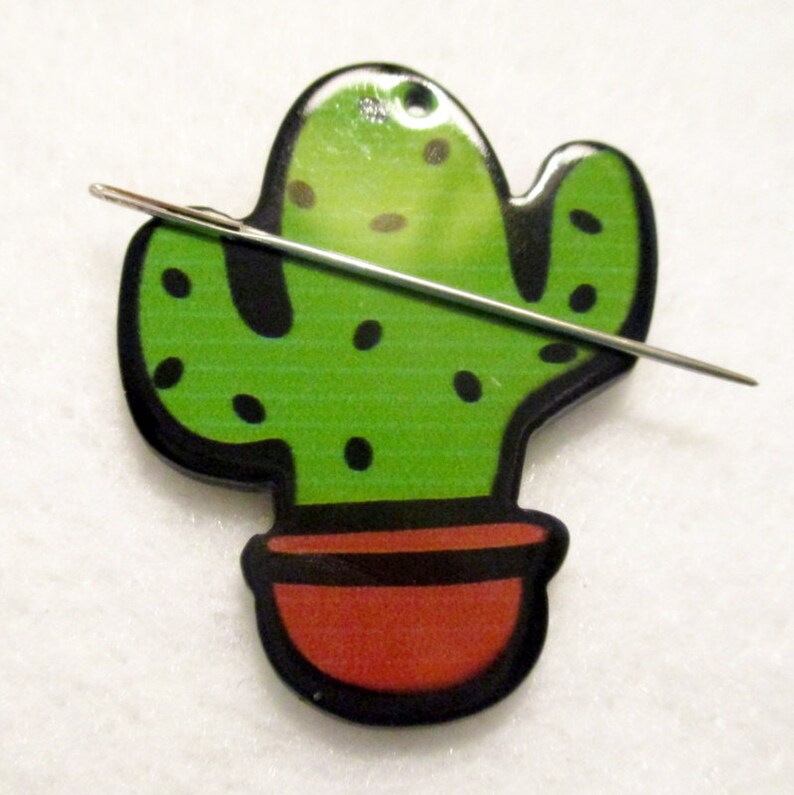 Cactus Acrylic Needle Minder Cross Stitching Hand Needle Notion Embroidery