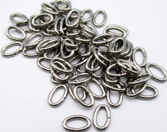 Oval Stainless Steel Jump Rings, 8x5mm Oval Jump Rings  G1122