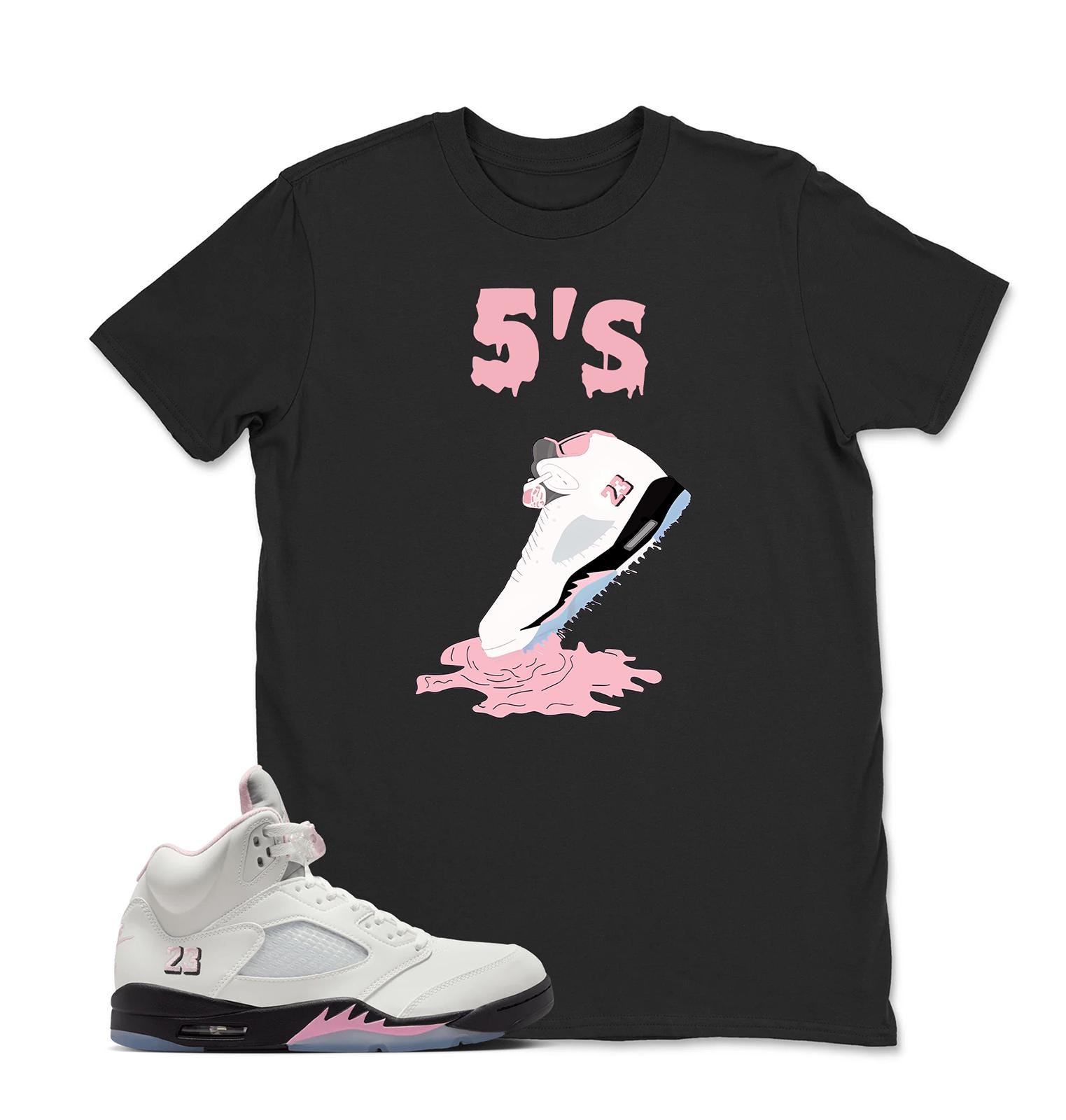 jordan 5 pink foam shirt