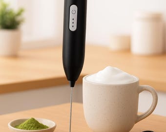 Akumulatorowy spieniacz do mleka – przenośny ekspres do spieniania kawy, 3 prędkości | Prezent na Dzień Matki