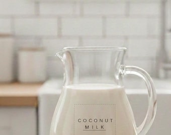 Minimalistyczne etykiety na mleko | Naklejki organizacyjne do kawiarni (do pobrania w formacie PDF)