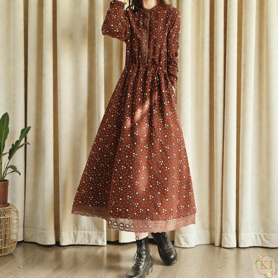 Vintage Floral Boho Long Sleeve Maxi Dress | Retro Cottonlinen Patchwork Dress - Etsy Israel Vintage Floral Boho Long Sleeve Maxi Dress | Retro Cottonlinen Patchwork Dress - Etsy Israel