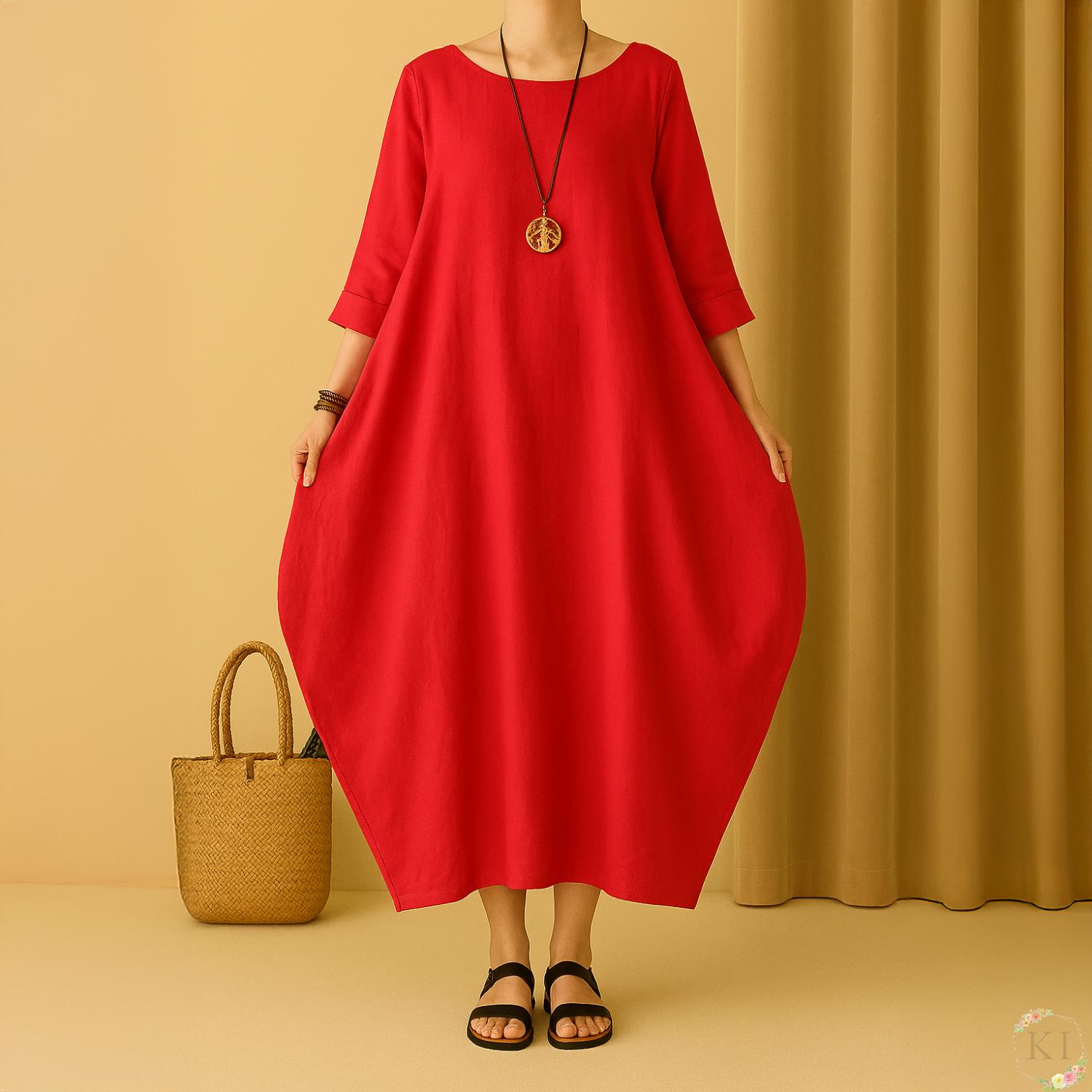 Plus Size Outfits For Big Belly Elegant Oversized Cotton Linen Long Dress   Retro Boho Style Casual Maxi Dress Israel