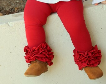 red ruffle pants
