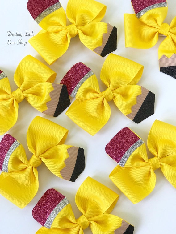 Girls Hairbow Pre K Girls Hairbow Abc School Bow Colorful Bow Hair