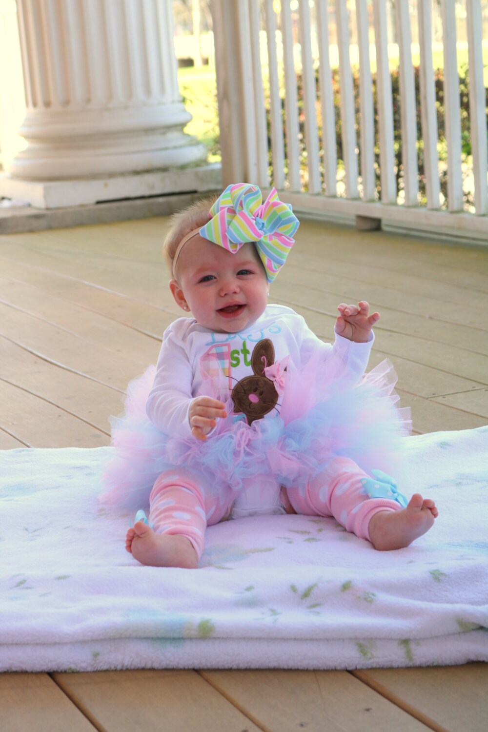 Baby Girl Easter Tutu Outfit My 1st Easter Bunny Outfit Etsy