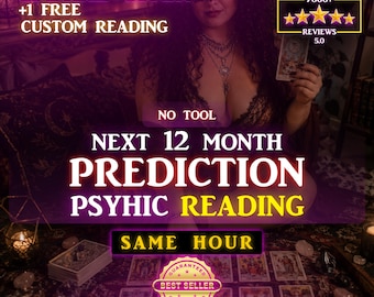 Next 12 Months Prediction Tarot Reading, Accurate Psychic Love Career Guidance Same Hour Delivery