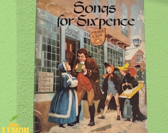 Jahrgang 1955 Songs for Sixpence Buch von Josephine Blackstock Hardcover mit Schutzumschlag Illustrierte Mid Century Kinderliteratur