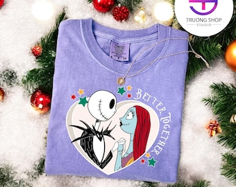 Comfort Colors Jack and Sally Valentine T-Shirt, Nightmare Matching Tee, Jack and Sally Be Mine Shirt, Couples Valentine Gift Tee