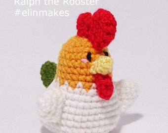 Amigurumi Pattern: Ralph the Rooster, Zodiac Rooster, Year of the Rooster