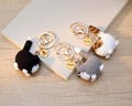 Custom Name Crochet Cat Keychain, Personalized Kitty Bag Charm, Handmade Plush Pendant product logo