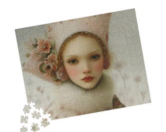 Whimsical Christmas Girl Jigsaw Puzzle - Meditative Screen-Free Holiday Activity