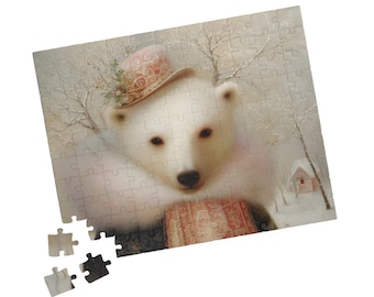 Polar Bear Jigsaw Puzzle: Winter Scene Puzzle, Digital Detox Activity (1000pieces)