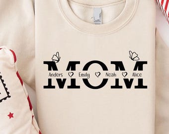 Personalized Mama Dtf Transfer, Mother's Day Gift, Custom Children Name,