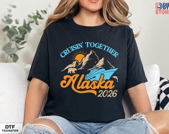 Alaska Cruise 2026 DTF Transfer, Family Matching Shirt Design