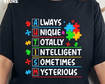 Autism Awareness DTF Transfer, Puzzle Design, Ready to Press