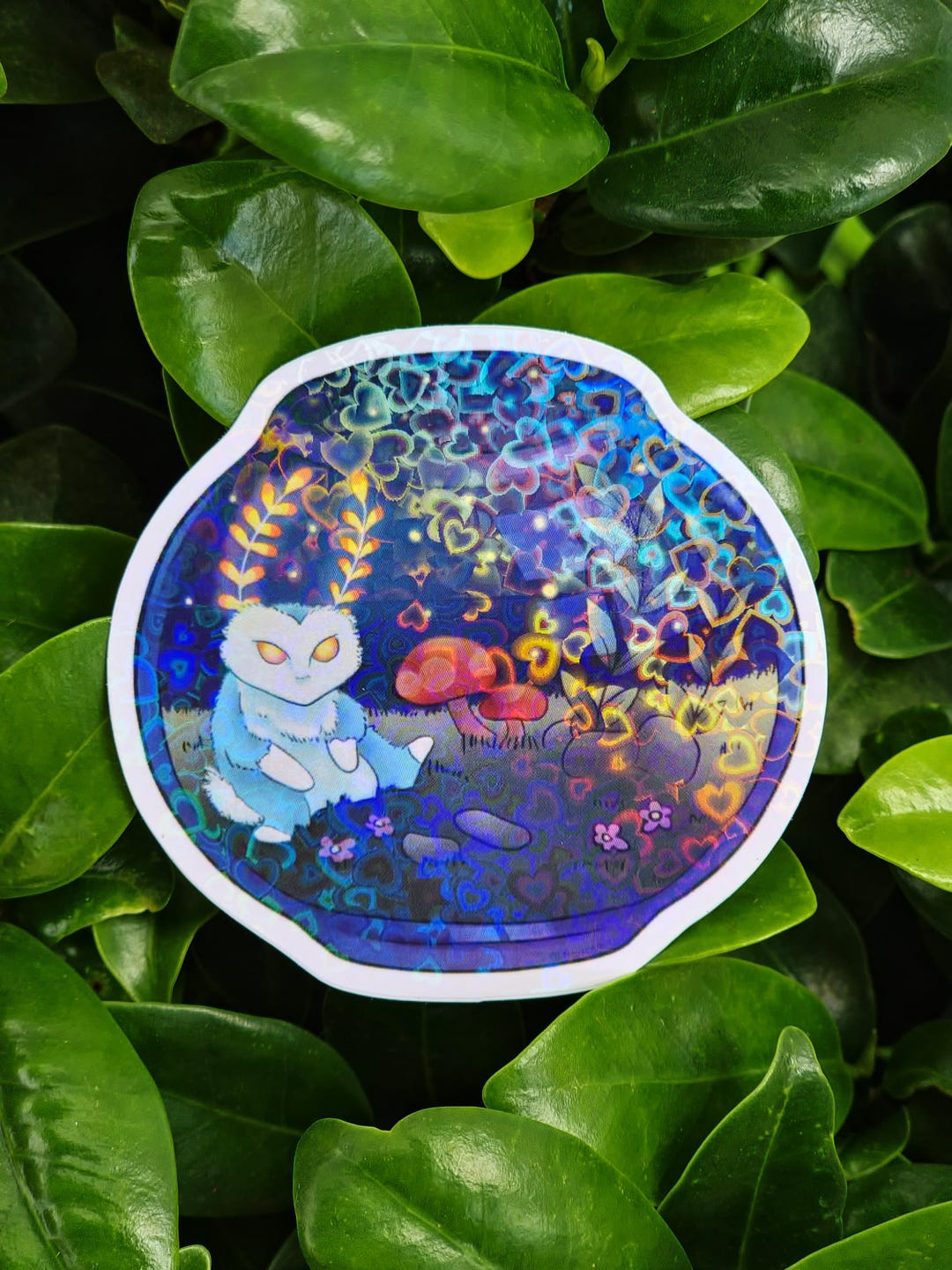 Blupee Terrarium Holographic Sticker - Etsy