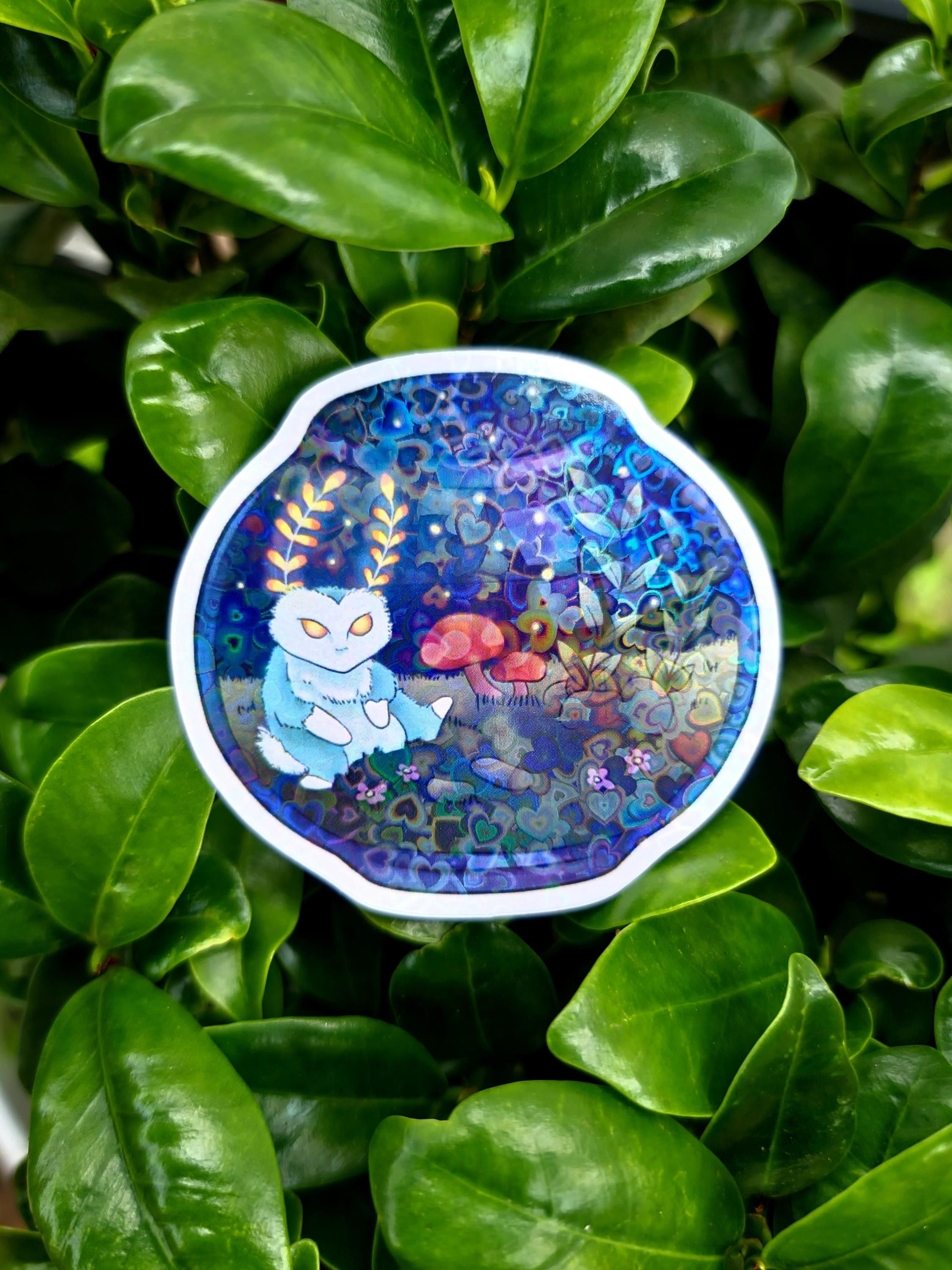 Blupee Sticker ~ Holographic Vinyl ~ Terrarium Art, - Etsy