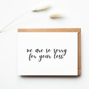Sorry for Loss, Sympathy Card, Thinking of You Card, Grieving Card, Family Loss, Mourning, Family Death, BFF Card, Funeral, The Cheeky Press