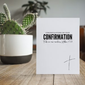 Congratulations Confirmation, Congratulations Confirmand, Christian Card, Confirmation Sacrament, The Cheeky Press image 1