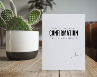 Congratulations Confirmation, Congratulations Confirmand, Christian Card, Confirmation Sacrament, The Cheeky Press