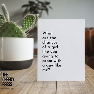 Girl Like You Prom / High School Prom / Prom Date Card / Prom Proposal / Ask to Prom Card / Funny Prom Card / The Cheeky Press